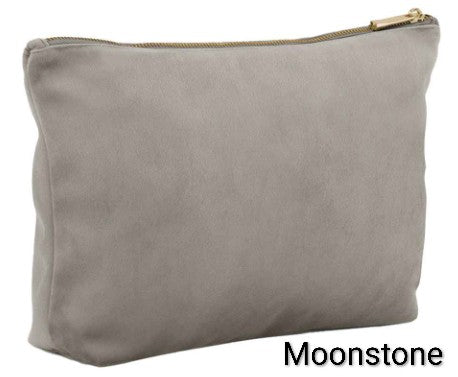 Personalised Embroidered Velvet Make up Cosmetics bag, Bridesmaid Gift, Travel Pouch.