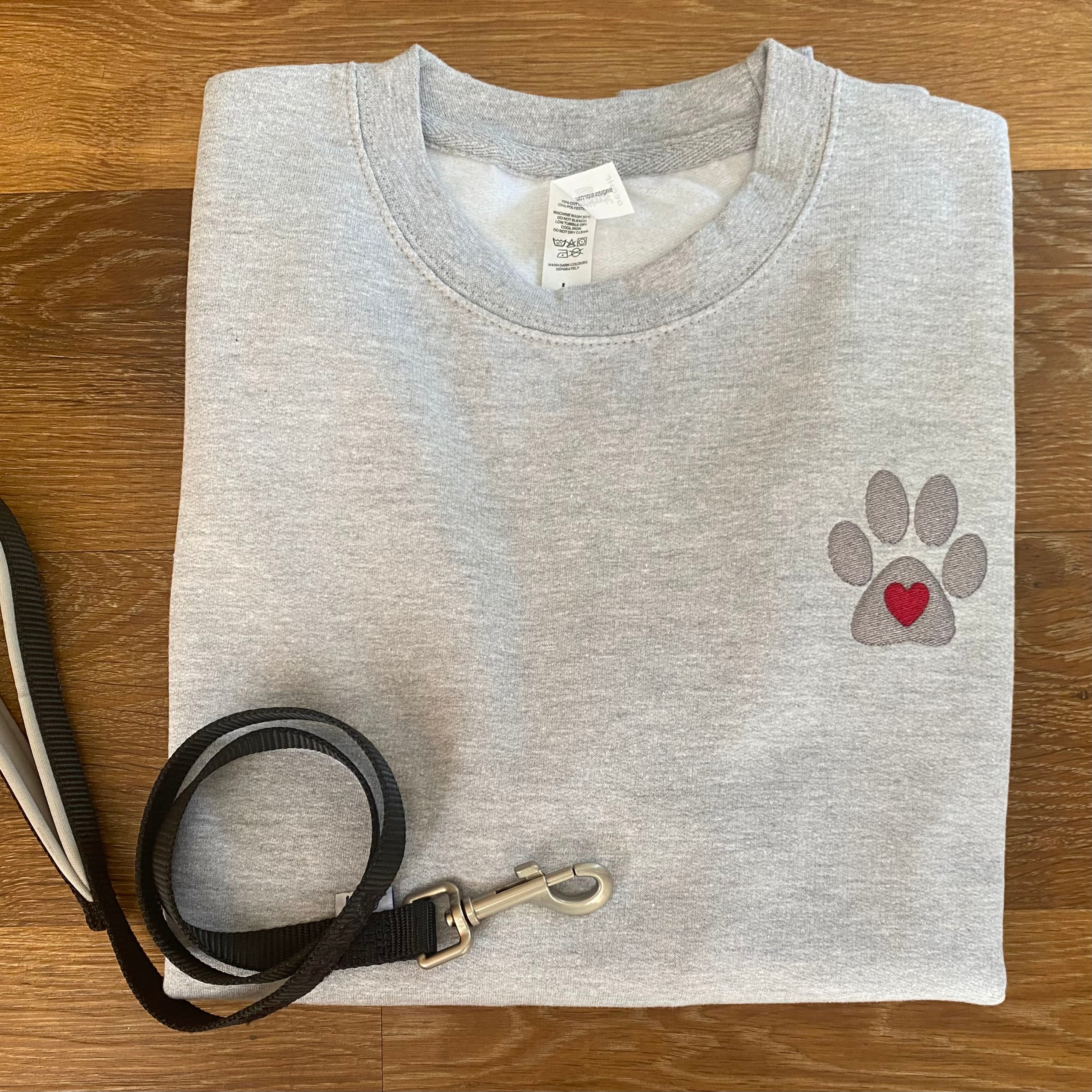 Dog Paw Print Embroidered Unisex Adults Sweatshirt