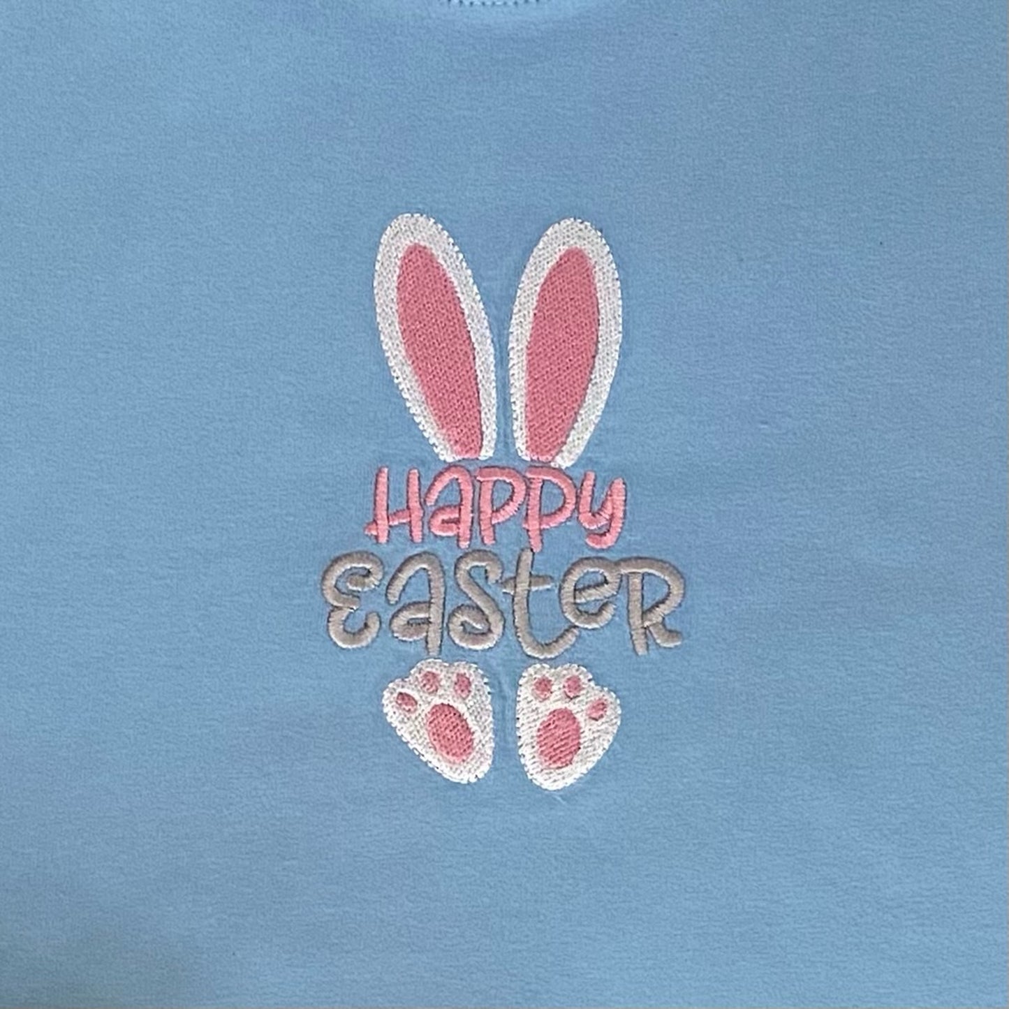 Happy Easter Embroidered Short Sleeve Kids Unisex T-Shirt. Age 2 -12 Years