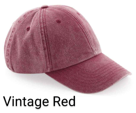 Personalised Year Adults Unisex Vintage Wash Embroidered Baseball Cap. Gift Idea