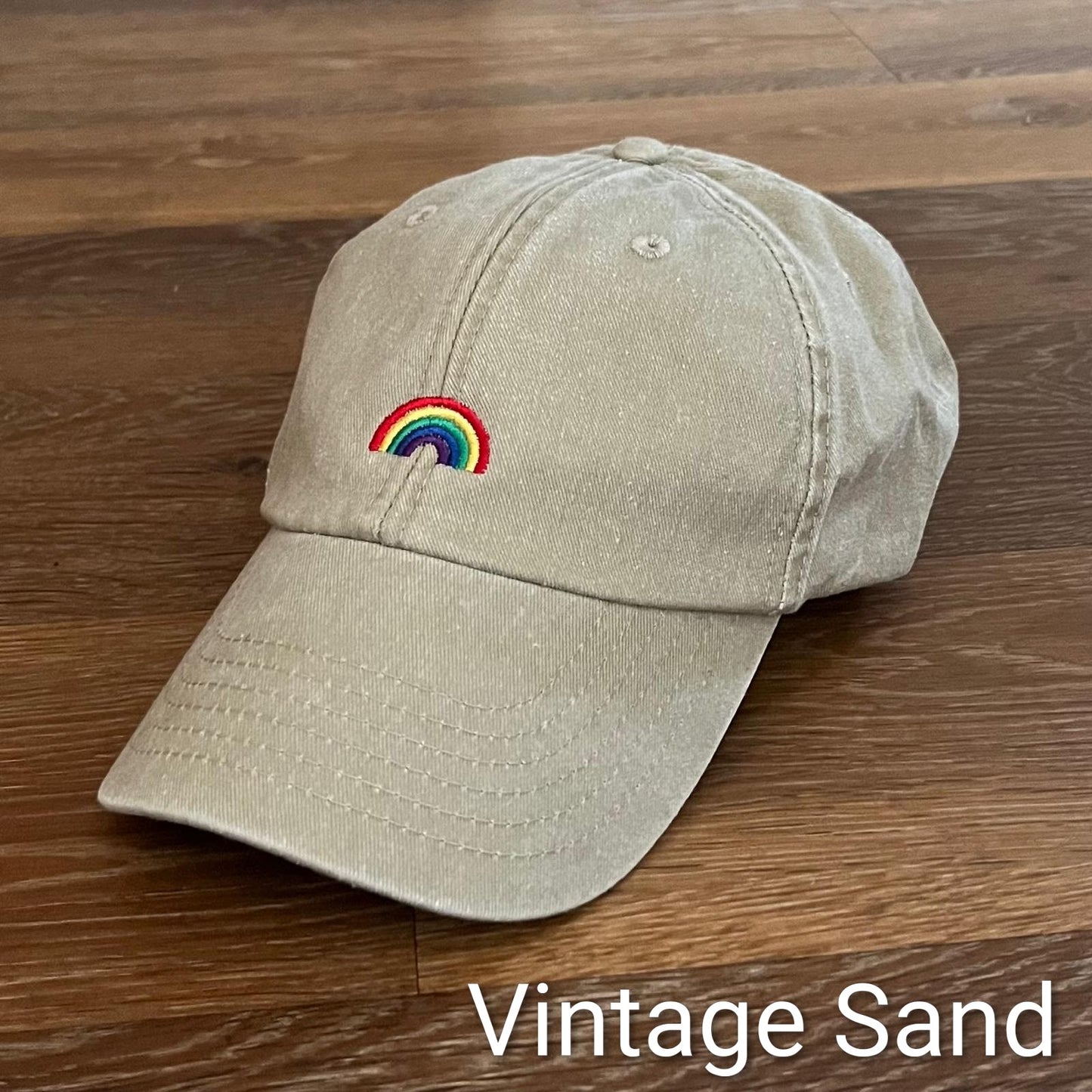 Embroidered Adults Baseball Cap with choice of Dumbell - Sunflower - Chilli Pepper or Rainbow Design