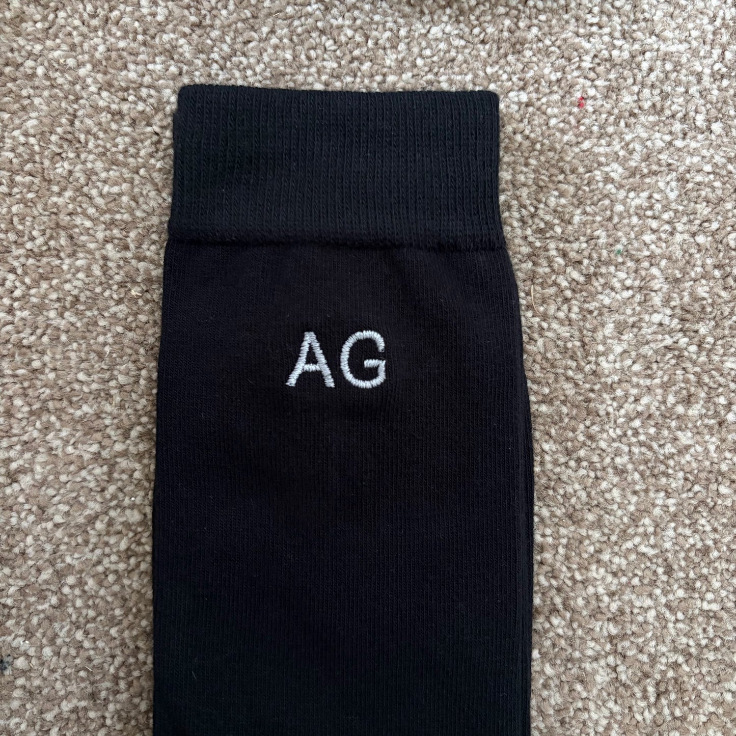 Embroidered Groomsmen Socks, Personalised Initials Socks, Wedding, Gift Idea