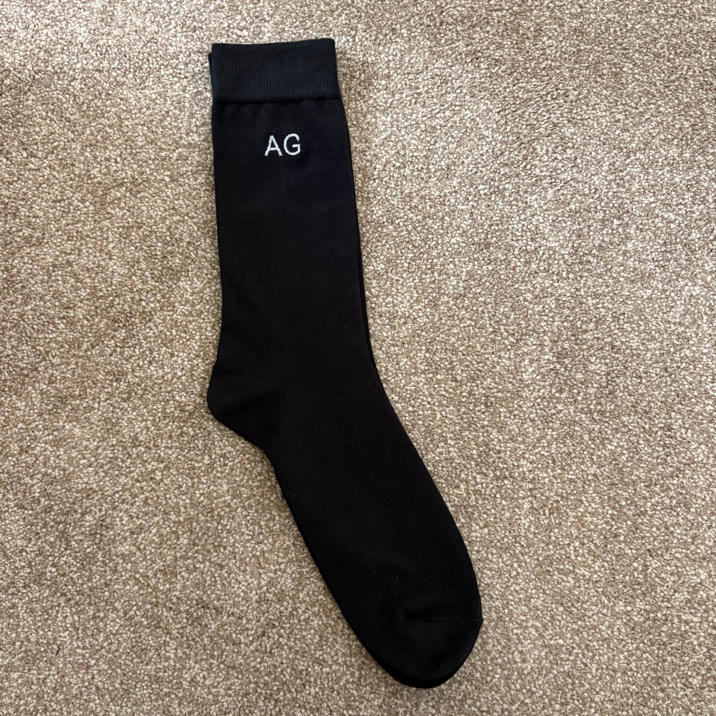 Embroidered Groomsmen Socks, Personalised Initials Socks, Wedding, Gift Idea