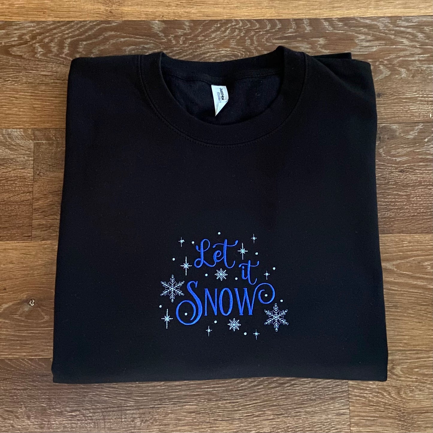 Let it Snow Embroidered Adults Unisex Sweatshirt. Christmas Jumper